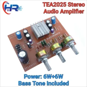 TEA2025 Audio Amplifier With Bass Tone Control 6W + 6W Stereo Circuit