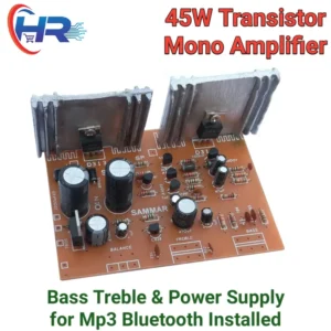 Audio Mono Transistor Amplifier Circuit kit 45 Watts Board