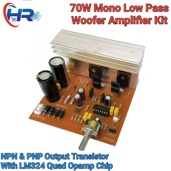 70W Mono Low Pass Woofer Amplifier Board only Bass Output Kit