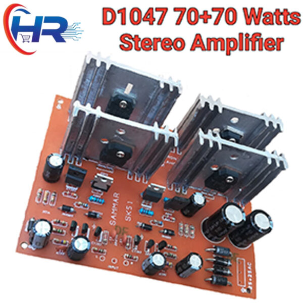 D1047 Audio Stereo Transistor Amplifier Circuit